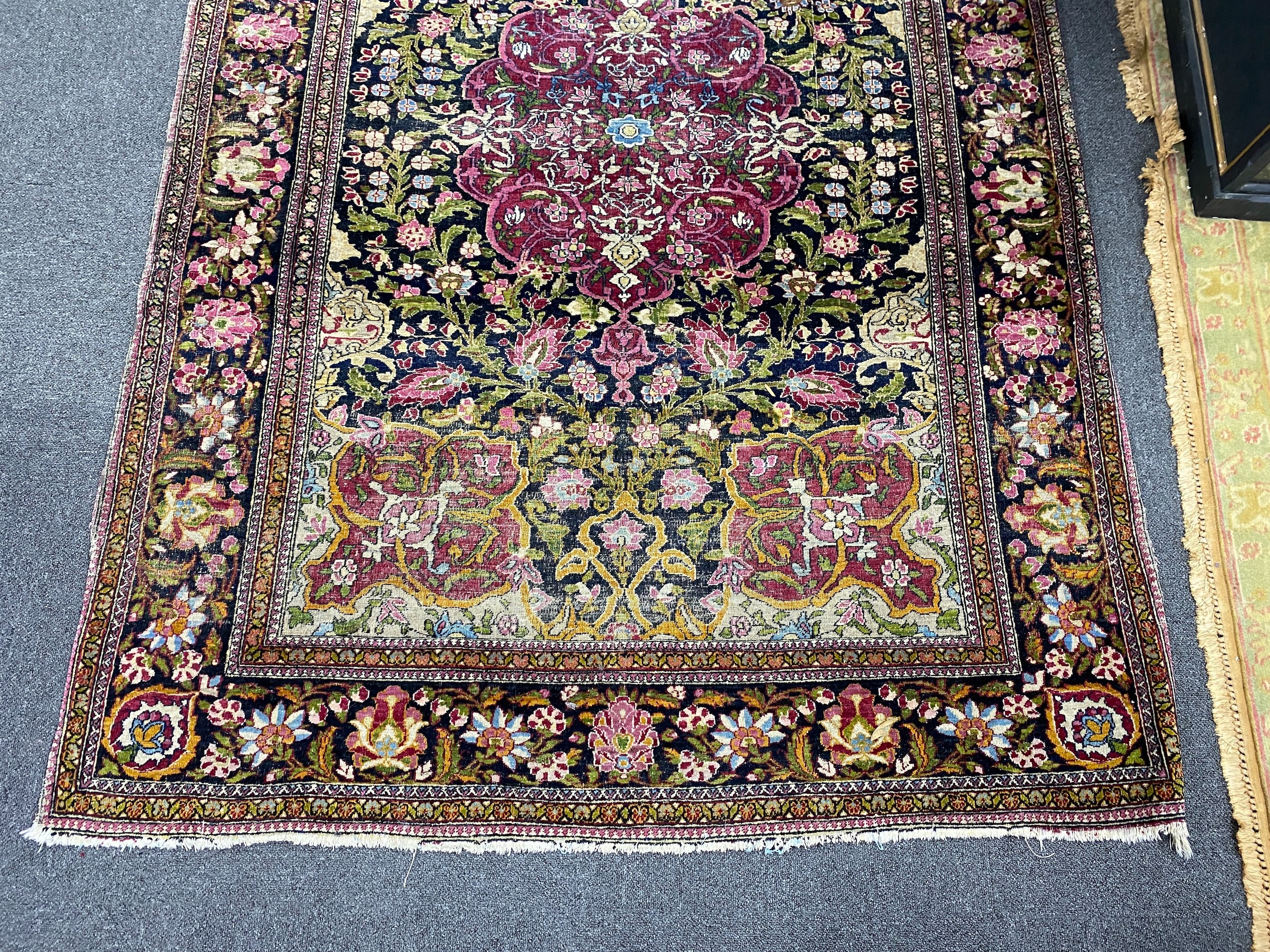 A North West Persian blue ground rug, 192 x 138cm